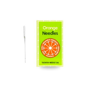 PACOTE COM 10 AGULHAS ORANGE PARA MAQUINA DOMESTICA  N°09 (PONTA BOLA)
