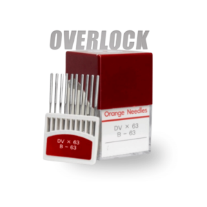 PACOTE COM 10 AGULHAS ORANGE PARA OVERLOCK E INTERLOCK N°12  (PONTA BOLA)