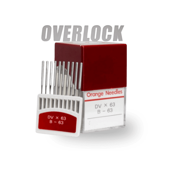 PACOTE COM 10 AGULHAS ORANGE PARA OVERLOCK E INTERLOCK N°12  (PONTA BOLA)